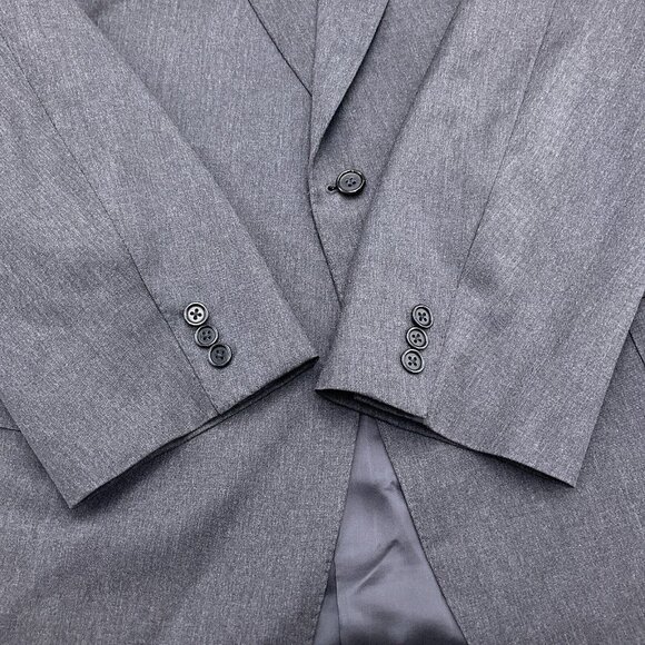 Canali Blazer Men 44 Gray Classic‎ Career Suit Jacket Pure Wool  Italy VTG - Picture 2 of 13